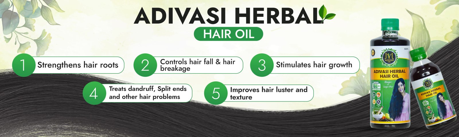 Adivasi Herbal Hair Oil, Hakki Pikki Hair Oil, Original Adivasi Hair Oil